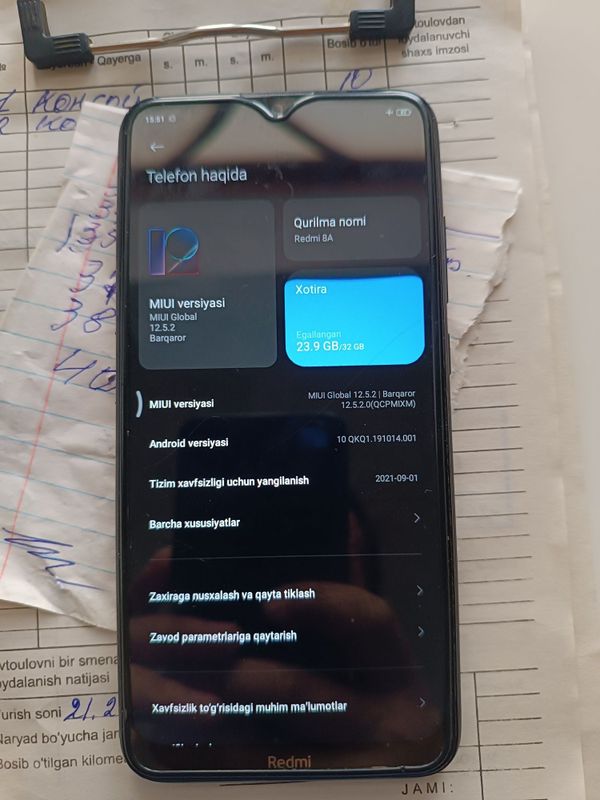 Xoʻpmi Redmi 8 A