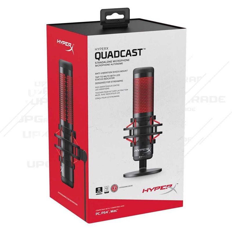 Микрофон HyperX QuadCast, черный/красный