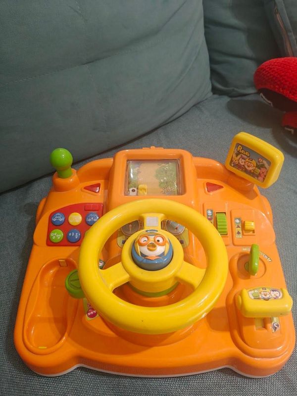 Детский руль, приставка Pororo пингвин Детский руль, приставка Pororo пингвин