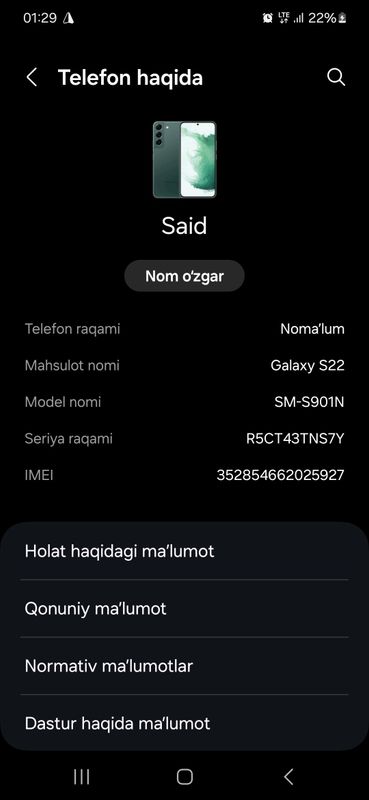 Samsung galaxy S22