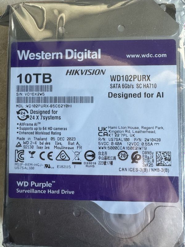 HDD хард WD 10tb Purple