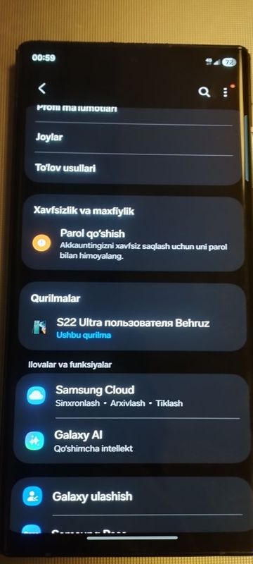 Samsung galaksy S22 ultra 256gb