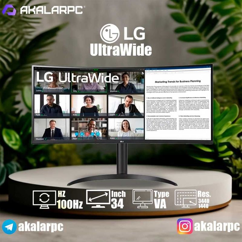 LG UltraWide 34 2K 100Hz - 34WR55QC LG UltraWide 34 2K 100Hz - 34WR55QC