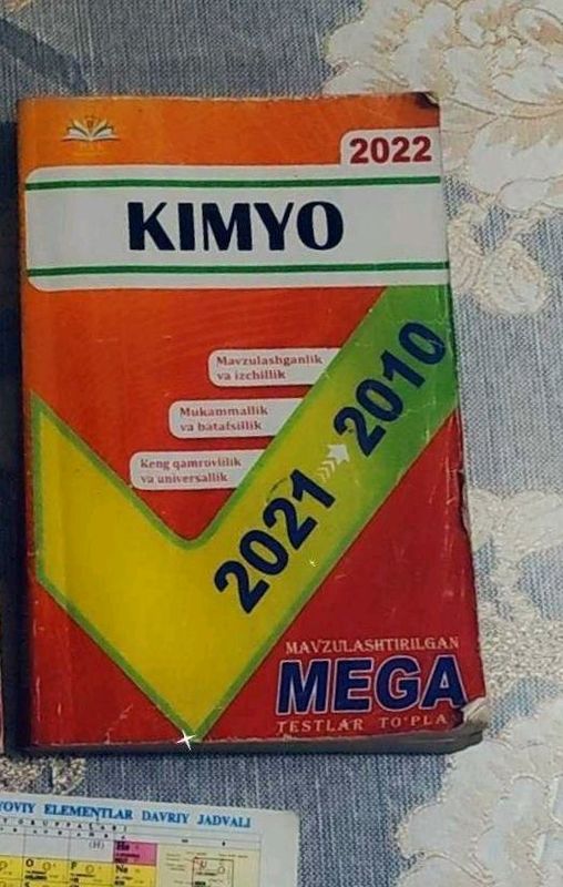 Kimyo. Mega testlar toʻplami 2021-2010