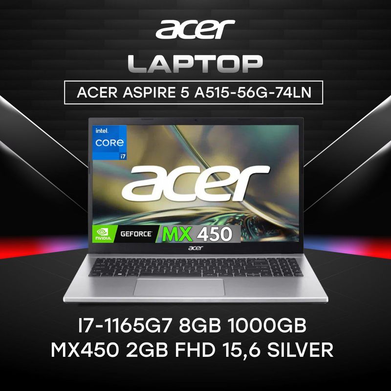 ACER ASPIRE 5 I7-1165G7 8GB 2GB FHD 15,6 SILV ACER ASPIRE 5 I7-1165G7 8GB 2GB FHD 15,6 SILV