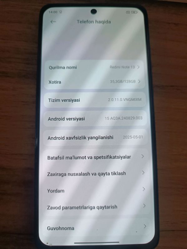 Redmi not 13 MI sotiladi 1 million kami bor Redmi not 13 MI sotiladi 1 million kami bor