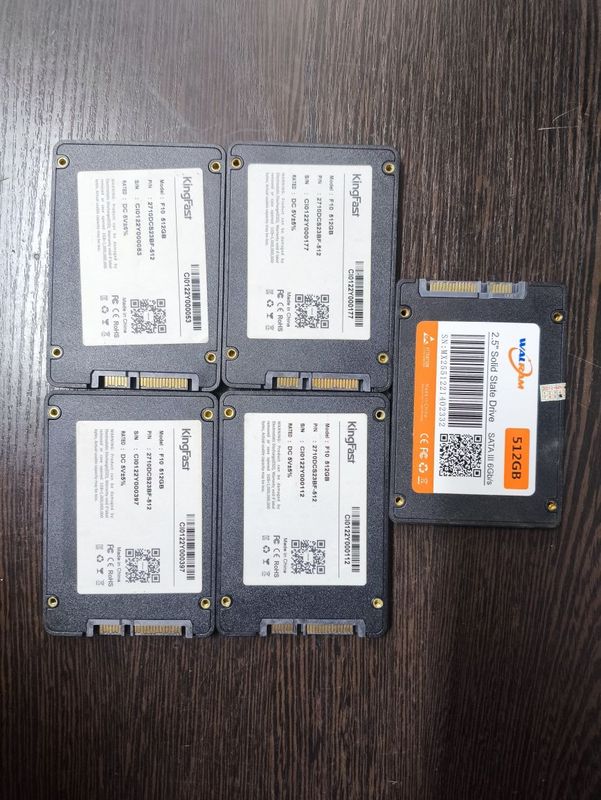 SATA SSD 512Gb 5шт