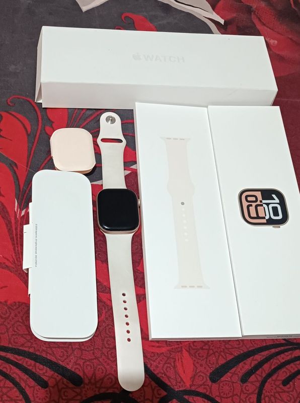 l watch series 10 ekran 46 rangi golden rose