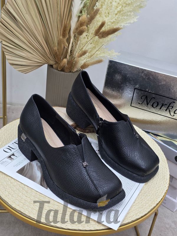 Кожаные туфли, каблук 5 см, размеры 40-43