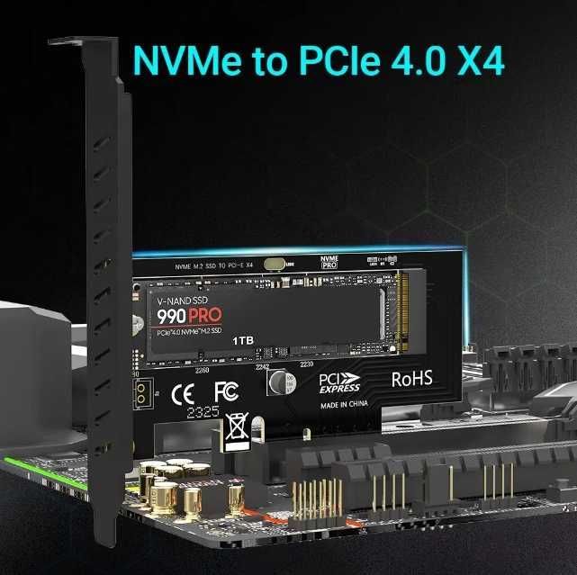 Адаптер M.2 NVMe SSD PCI-E 4.0 Адаптер M.2 NVMe SSD PCI-E 4.0