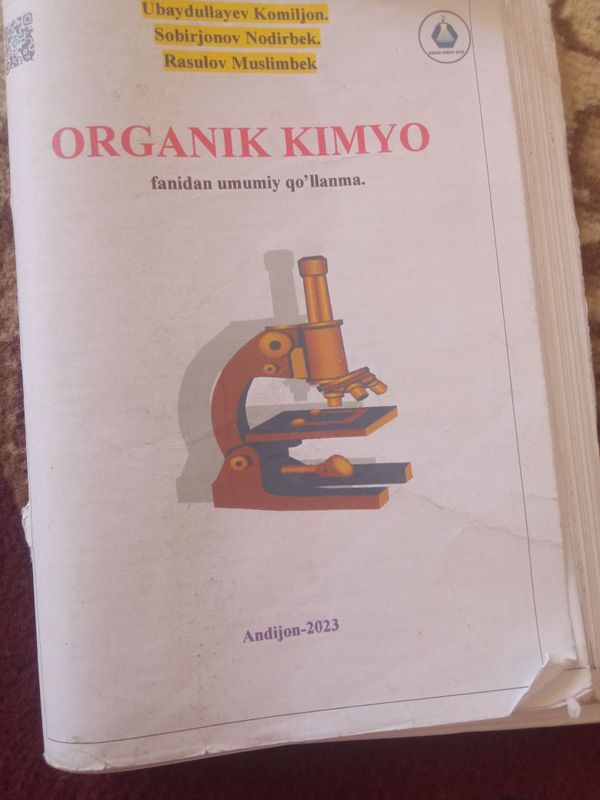 Organik kimyo qo'llanmasi 1dona Organik kimyo qo'llanmasi 1dona