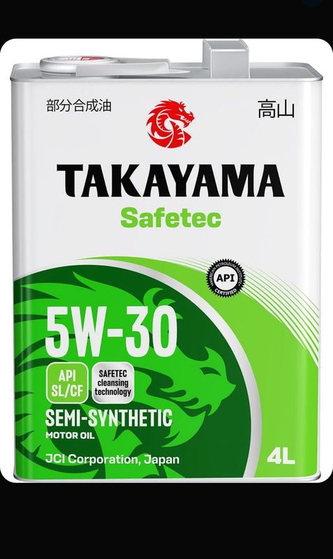 TAKAYAMA safetec 5W-30 моторное масло 4 литра