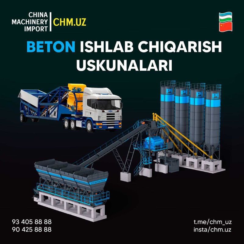 Beton ishlab chiqarish uskunalari