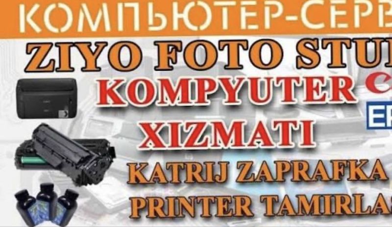 Printer o’rnatish ta’mirlash zaprafka qilish wifiga ulash