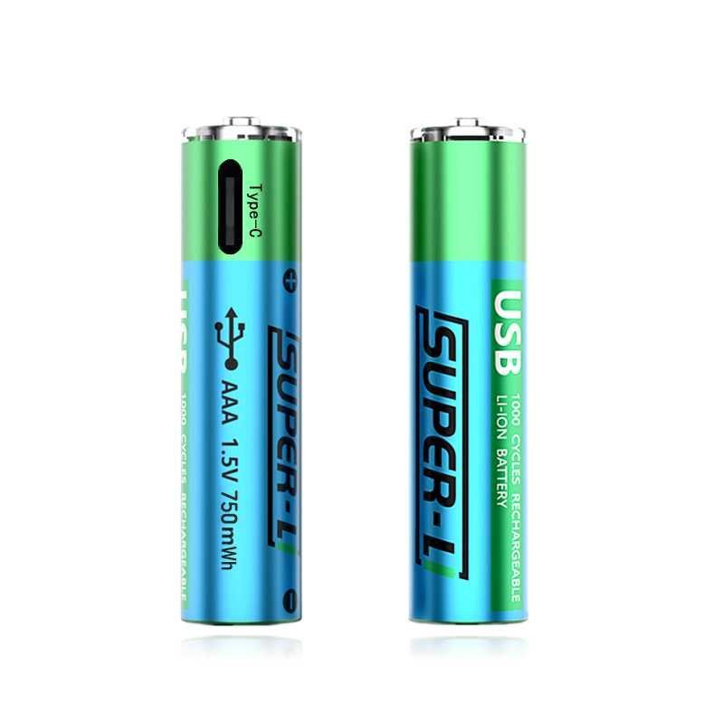 AAA USB литий-ионная аккумуляторная батарея с зарядным кабелем Type-C AAA USB литий-ионная аккумуляторная батарея с зарядным кабелем Type-C