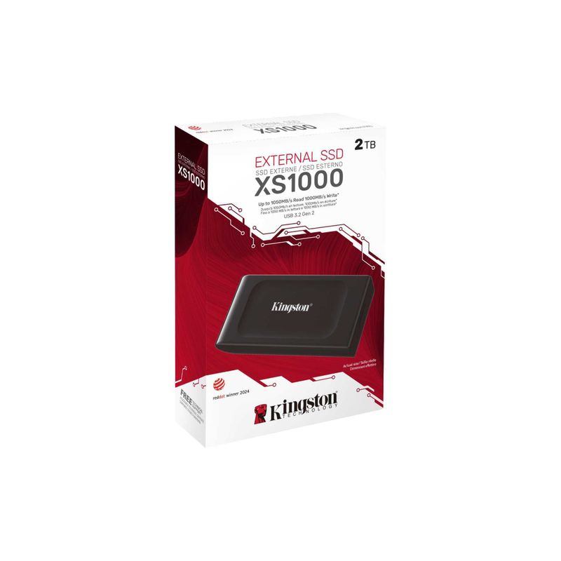 | Внешний диск SSD KINGSTON XS1000 2TB, black USB Type C