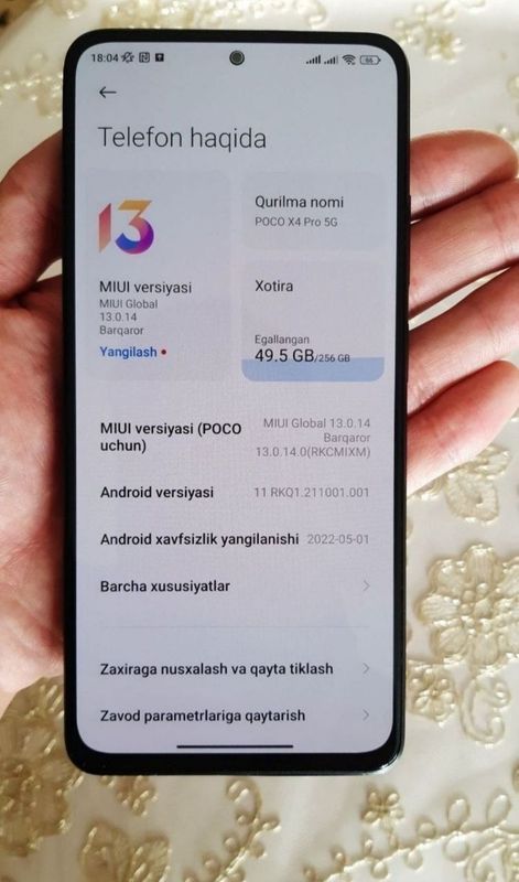 POCO X 4 Pro 5G Kafolati bilan