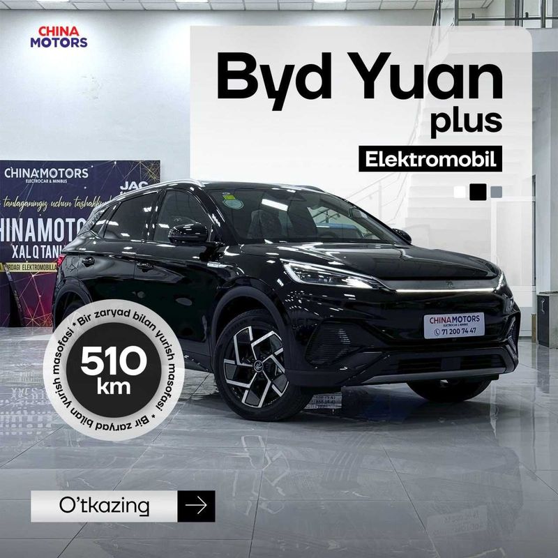 BYD YUAN plus eng yuqori texnologiya