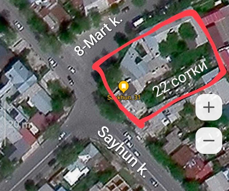 Участок 22 сот под застройку в Миробадском районе, угловой, 1я линия Участок 22 сот под застройку в Миробадском районе, угловой, 1я линия