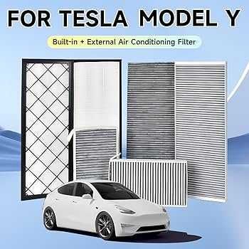 Салоный подкапотные фильтра на Tesla 3 Y S X Салоный подкапотные фильтра на Tesla 3 Y S X