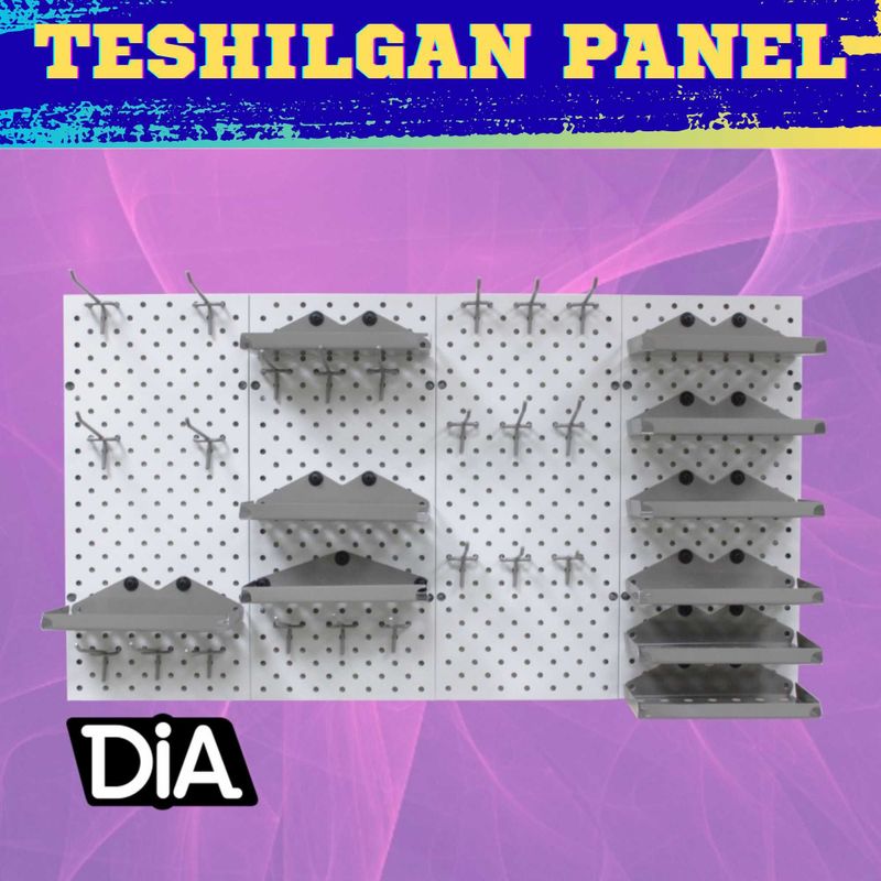 Teshilgan panel, перфопанели, do'konda ilgaklar uchun panel Teshilgan panel, перфопанели, do'konda ilgaklar uchun panel