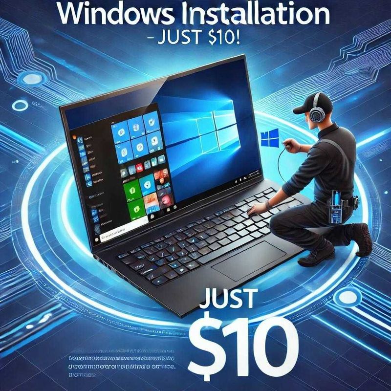 Установка Windows за 10$