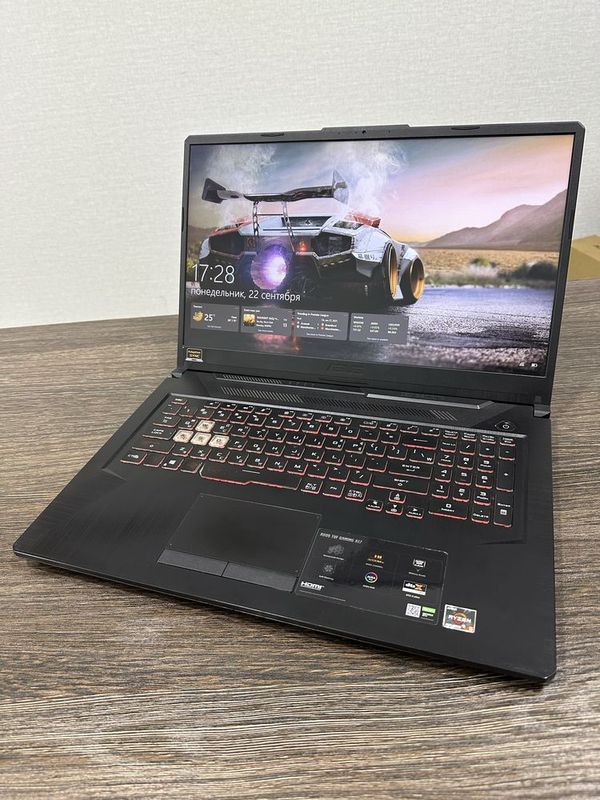 мощный 12-яденый ноутбук Asus Tuf Gaming F17, 1650 Ti 4Gb