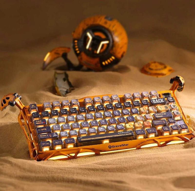 Gaming keyboard Mercury K1 Pro Battle-Worn Yellow Gaming keyboard Mercury K1 Pro Battle-Worn Yellow