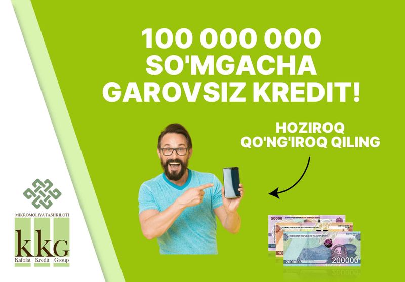 Garovsiz kredit! Garovsiz kredit!
