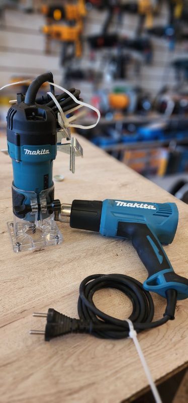 Makita страителный фен и Фрезер Makita страителный фен и Фрезер
