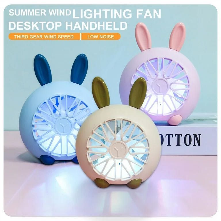 Chiroqli multfilm qahramonli stol usti mini ventilyator A7 Chiroqli multfilm qahramonli stol usti mini ventilyator A7