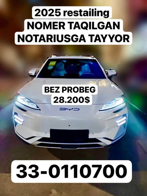 BYD champion restailing 2025 versia, notariusga tayyor. O’zimi nomimda