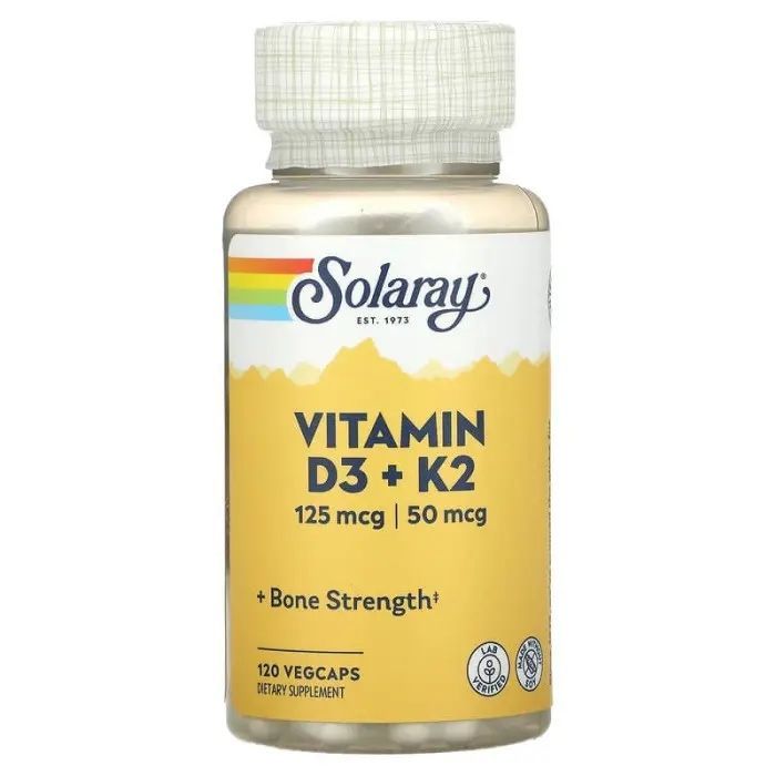 D3 K2 Solaray 60 капсул D3 K2 Solaray 60 капсул
