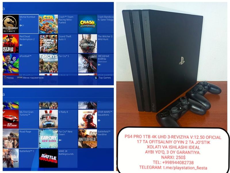 Ps4 PRO 1TB 4K 3-REVIZIYA +17 официальный игры Ps4 PRO 1TB 4K 3-REVIZIYA +17 официальный игры