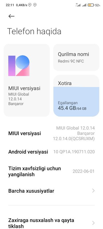 Xiome Redmi 9 C NFS