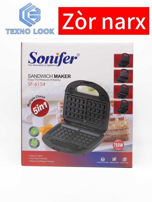 Vafli tayyorlovchi Sonifer SF-6154 — 5-1 ,750 Vt. Dastavka bor!!! Vafli tayyorlovchi Sonifer SF-6154 — 5-1 ,750 Vt. Dastavka bor!!!