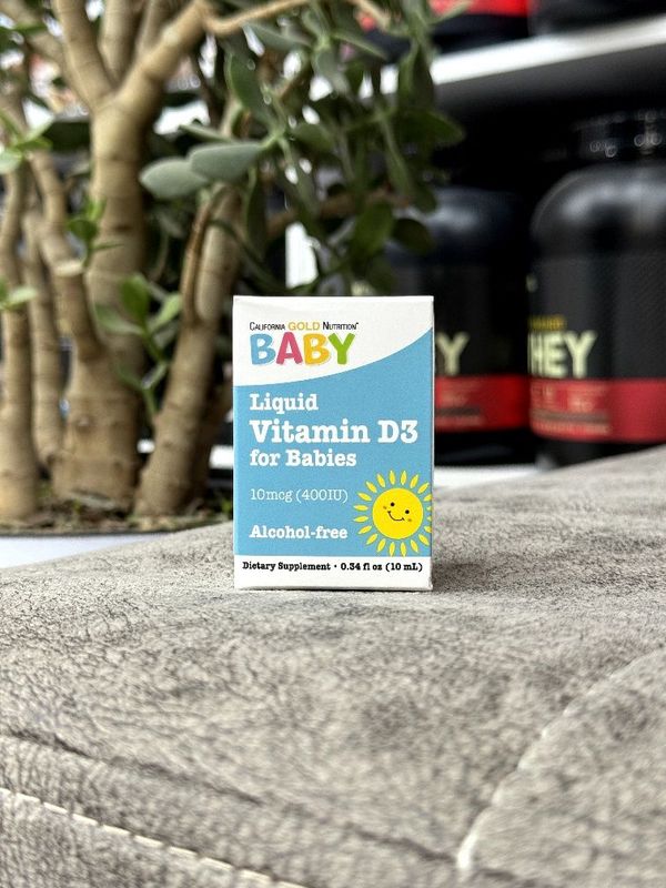 California Gold Nutrition Baby Liquid Vitamin D3,витамин д3 для детей.