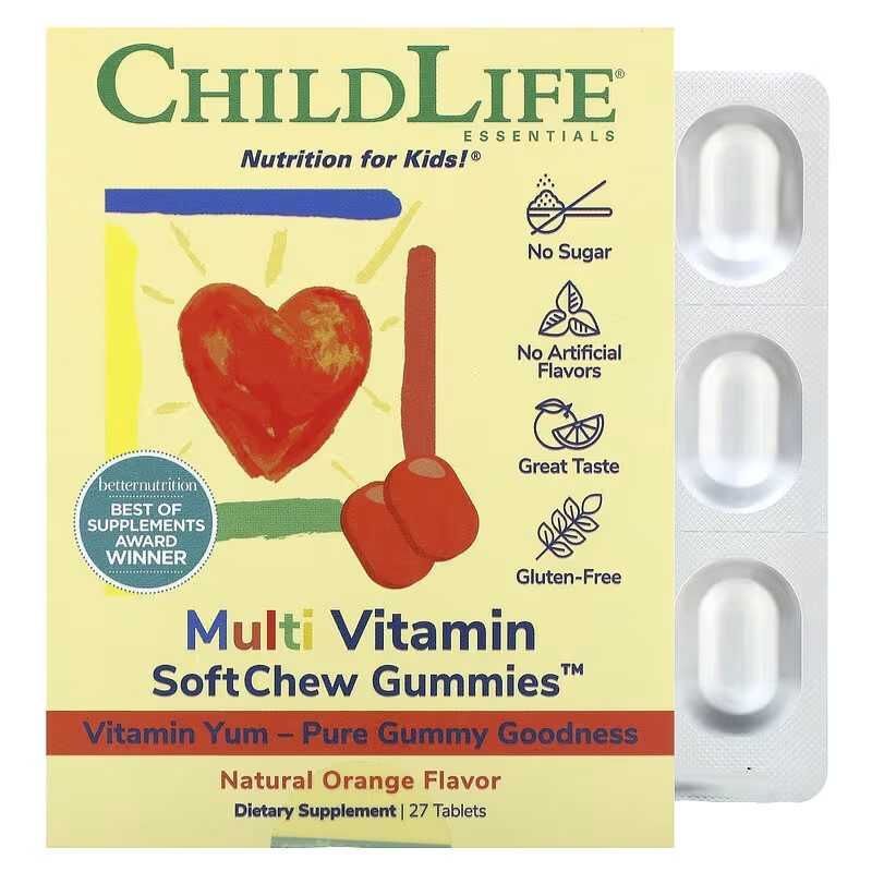 ChildLife Essentials, SoftChew Gummies, мультивитаминный комплекс