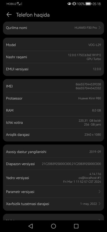 HUAWEI P30 Pro256/8 Kamera oyni oladi, Pubgda ekstroni ochib berad