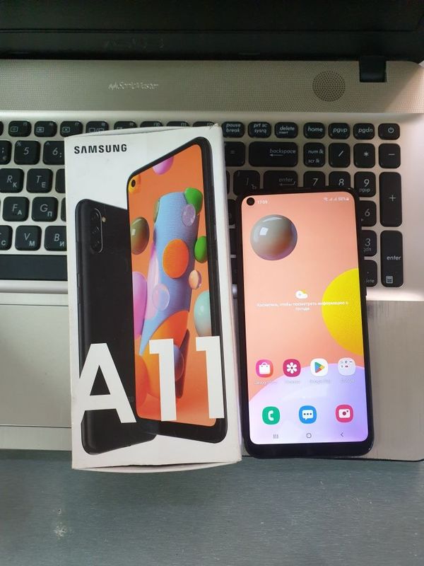 Galaxy A11 (Black) Karopka Dakument Dual Sim Sotiladi.