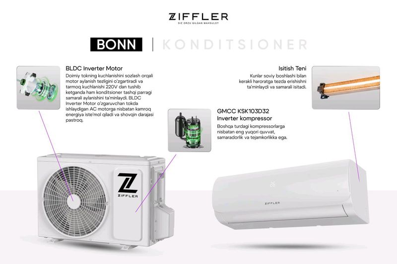 Настенный кондиционер Ziffler Monako 12 Настенный кондиционер Ziffler Monako 12