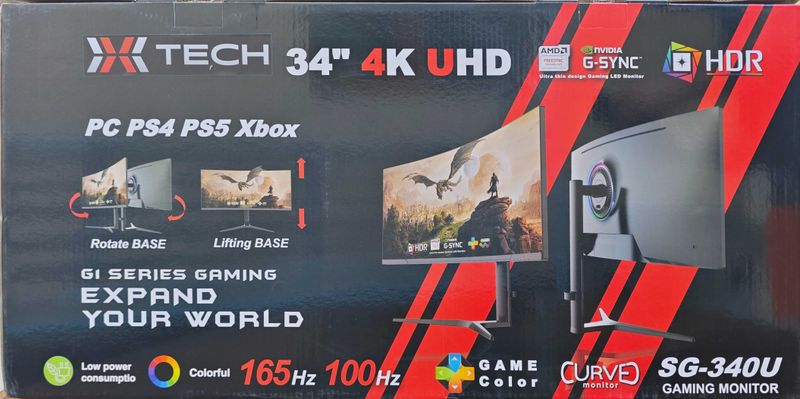 Новый 34" Монитор 4K Gaming curved Xtech IPS 165Hz Новый 34" Монитор 4K Gaming curved Xtech IPS 165Hz