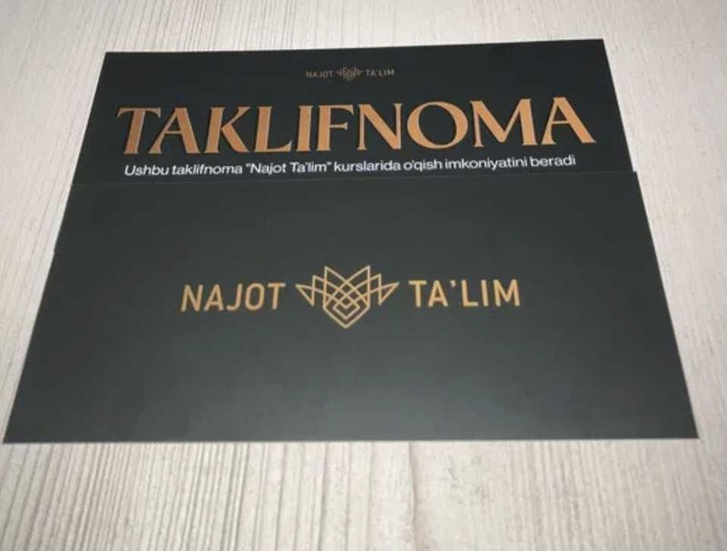 Najot talim taklifnoma Najot talim taklifnoma