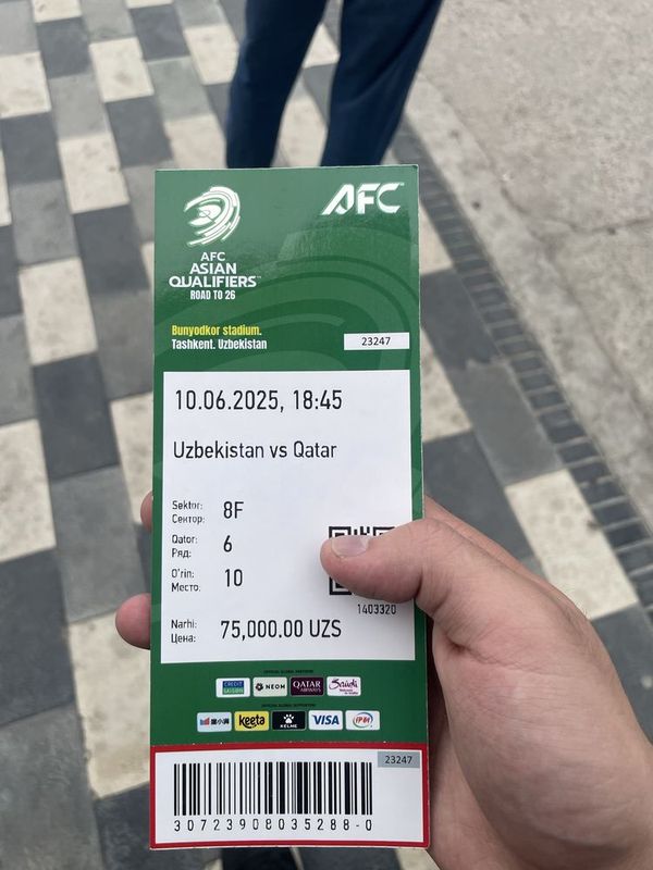 Futbolga Bilet bor kere bosa tel qlila Futbolga Bilet bor kere bosa tel qlila