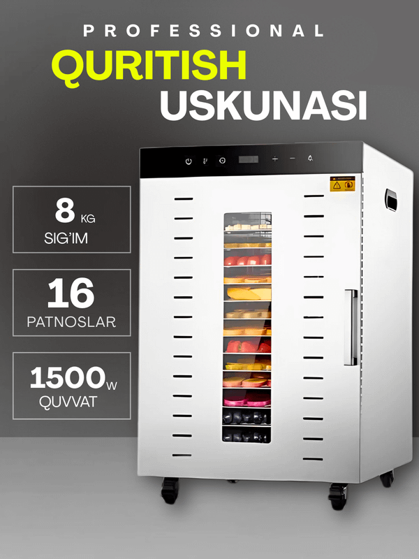Sabzavotlar uchun US-16 degidratori, quritgich Sabzavotlar uchun US-16 degidratori, quritgich