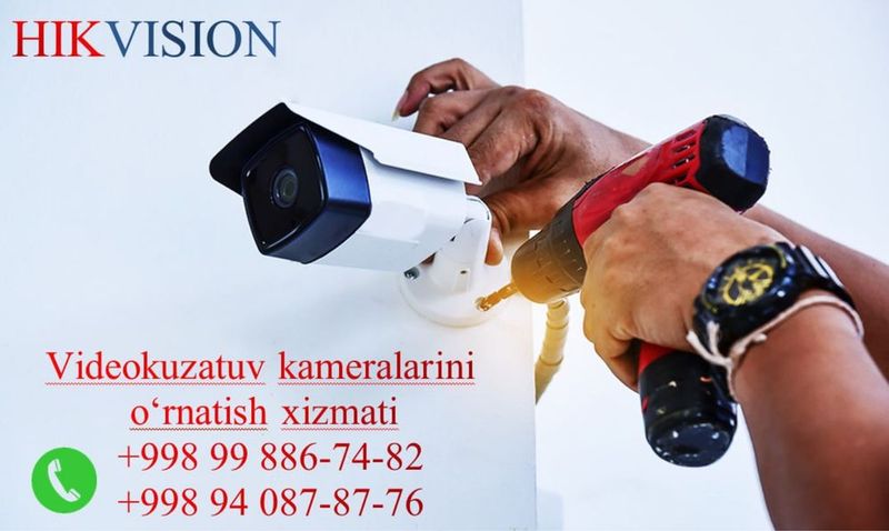 Videokuzatuv kameralarini o‘rnatish xizmati