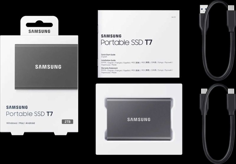 Внешний SSD Samsung T7 2Tb USB 3.2 Type-C Внешний SSD Samsung T7 2Tb USB 3.2 Type-C