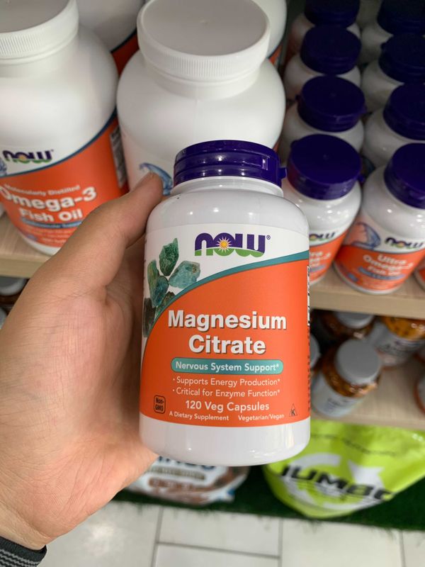 NOW FOODS Magnesium Citrate - 120 Vcaps NOW FOODS Magnesium Citrate - 120 Vcaps