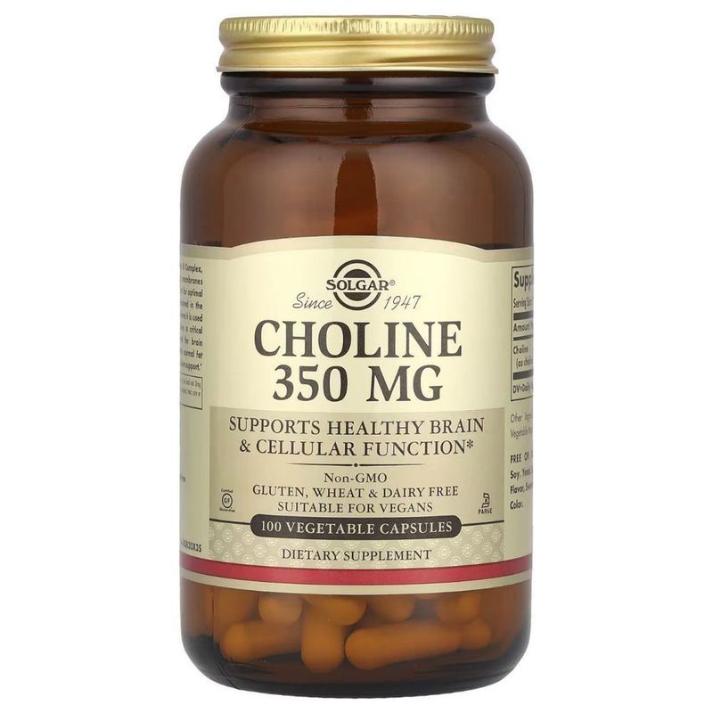 Холин ( витамин Б4) 350mg 100 caps Solgar Choline Холин ( витамин Б4) 350mg 100 caps Solgar Choline