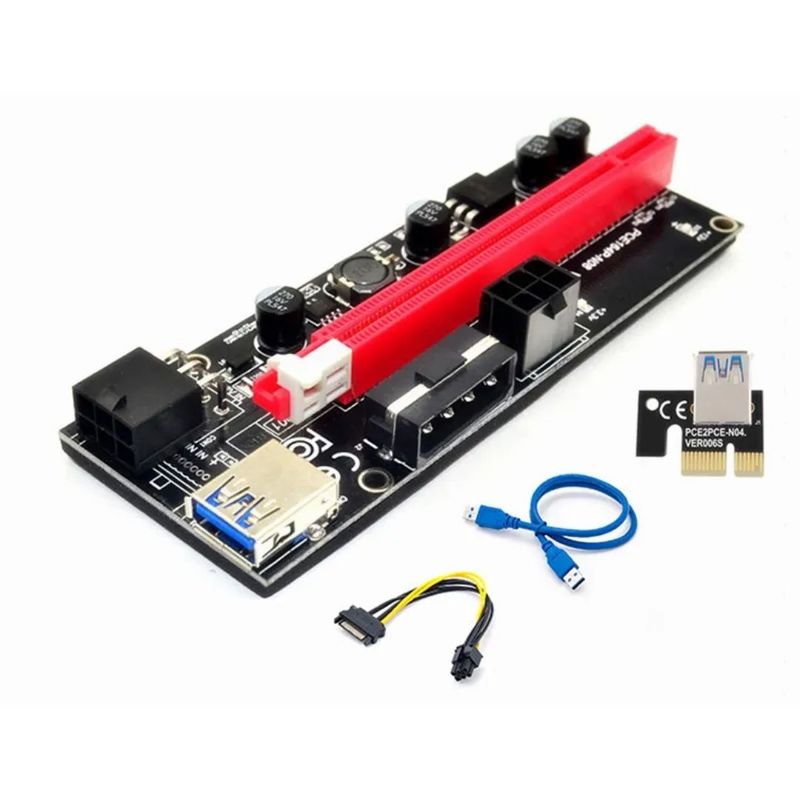 PCI-E x1 to x16 Riser Card (райзер для майнинга) PCI-E x1 to x16 Riser Card (райзер для майнинга)